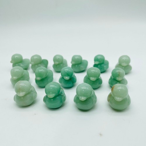 Mini Green Aventurine Duck Carving Wholesale