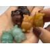 3 Types Mini Owl Carving Wholesale Green Aventurine & Red Obsidian