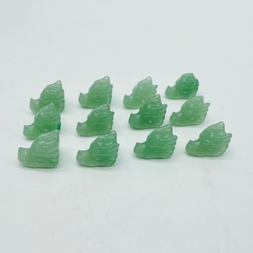 Green Aventurine Mini Dragon Head Carving Wholesale