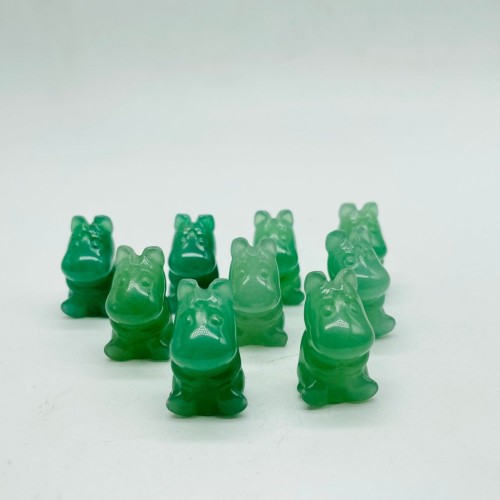 Mini Green Aventurine Hippo Carving Wholesale