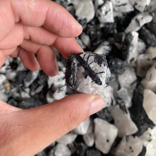 Raw Black Tourmaline With Quartz