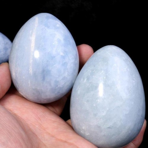 Blue Calcite Egg Carving Wholesale