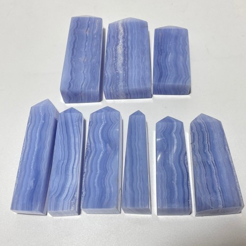 9 Pieces High Quality Blue Lace Agate Four-Sided Points