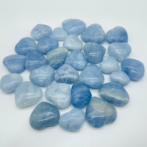 Blue Calcite Stone Heart Wholesale