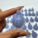 51 Pieces Blue Lace Agate Sea Turtle Carving