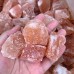 Rough Himalayan quartz orange calcite raw