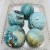 5 Pieces Large Blue Caribbean Calcite Spheres