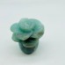 Blue Caribbean Calcite Flower Carving