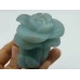 Blue Caribbean Calcite Flower Carving