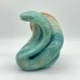 Caribbean Calcite Skull Snake Carving