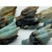 8 Pieces Large Caribbean Calcite Dragon Head Carving