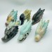 6 Pieces Large Caribbean Calcite Dragon Head Carving