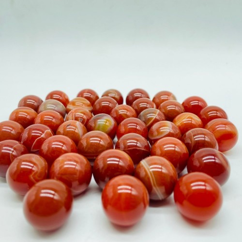 0.78in(2cm) Carnelian Stripe Sphere Ball Wholesale