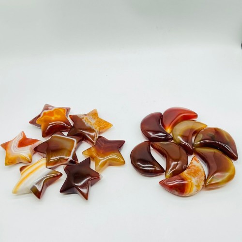 High Quality Carnelian Star & Moon Wholesale