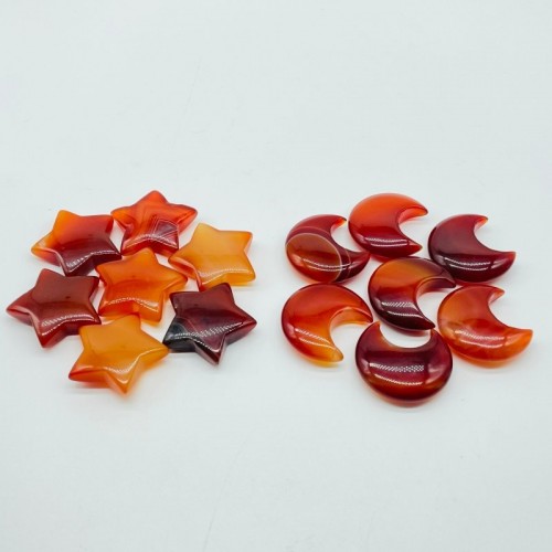 Carnelian Star&Moon Carving Wholesale