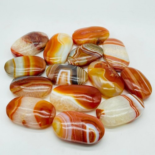 Beautiful Stripe Carnelian Mixed Quartz Palm Wholesale