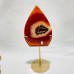 9 Pieces Beautiful Geode Carnelian Druzy Arrow Head With Stand