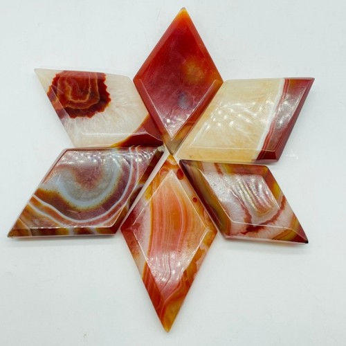 Natural Carnelian Rhombus Shaped Wholesale