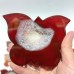 16 Pieces Carnelian Geode Druzy Butterfly Carving