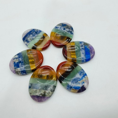 7 Chakra Thumb Stone Worry Stone Wholesale