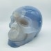 2 Pieces High Quality Blue Chalcedony Skull Carving