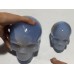 2 Pieces High Quality Blue Chalcedony Skull Carving