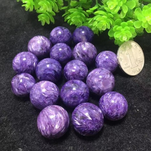 Gem Grade Charoite Spheres 0.6in(1.5cm)