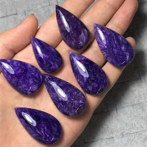 Gem Grade Charoite Drop For Pendant