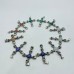 4 Types Skull Cross Pendant Wholesale Charoite Sunstone Malachite Moonstone