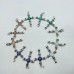 4 Types Skull Cross Pendant Wholesale Charoite Sunstone Malachite Moonstone