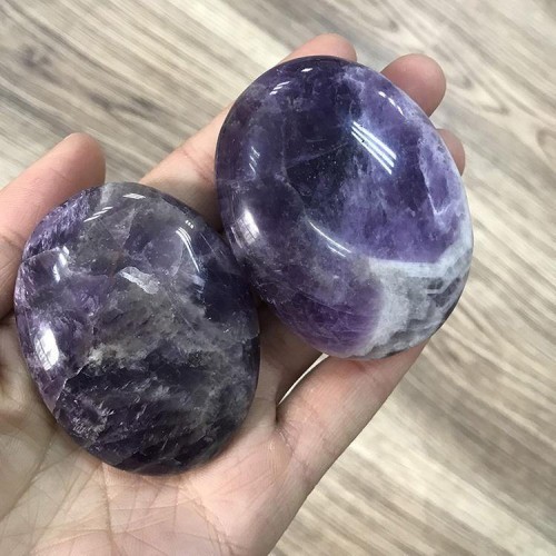 Chevron Amethyst Palm Tumbled Wholesale