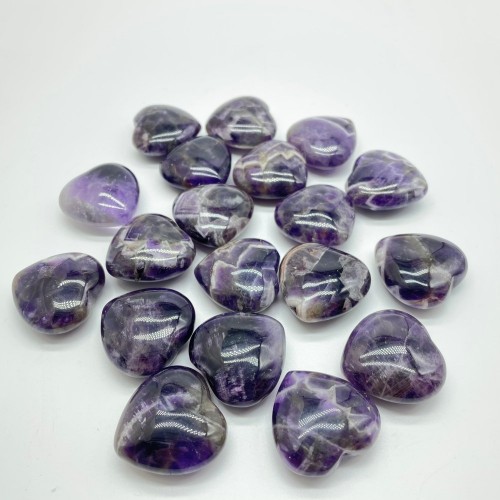 Chevron Amethyst Heart 1.2in(3cm) Wholesale