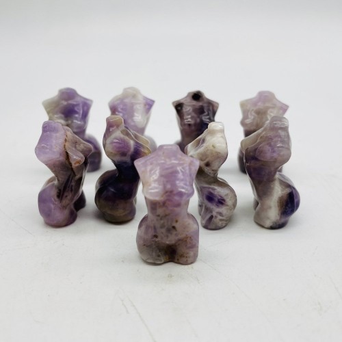 Mini Chevron Amethyst Goddess Carved Wholesale