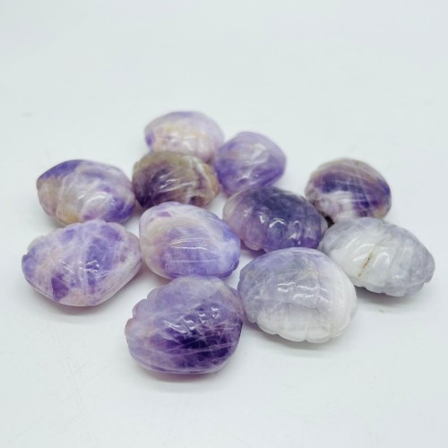 Chevron Amethyst Shell Carving Crystal Wholesale