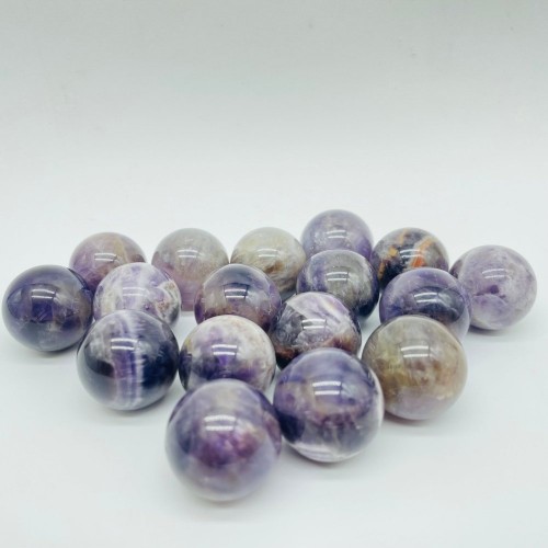 0.78in(2cm) Chevron Amethyst Sphere Ball Wholesale