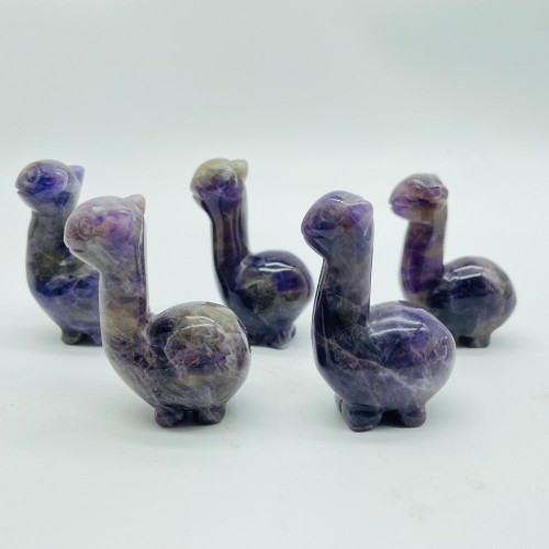 Chevron Amethyst Alpaca Carving Animal Wholesale