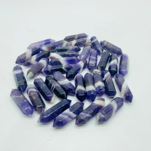 Mini Chevron Amethyst Double Point DIY Pendant Wholesale