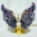 5 Pairs Large High Quality Chevron Amethyst Butterfly Carving With Stand