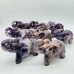 8 Pieces Beautiful Chevron Amethyst Elephant Carving