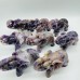 8 Pieces Beautiful Chevron Amethyst Elephant Carving