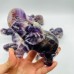 8 Pieces Beautiful Chevron Amethyst Elephant Carving