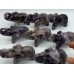 8 Pieces Beautiful Chevron Amethyst Elephant Carving