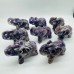 8 Pieces Beautiful Large Chevron Amethyst Elephant Carving