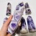 8 Pieces Large Chevron Amethyst Tower Points