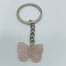 2 Types Butterfly Carving Keychain Wholesale Chevron Amethyst Rose Quartz