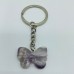 2 Types Butterfly Carving Keychain Wholesale Chevron Amethyst Rose Quartz