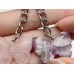 2 Types Butterfly Carving Keychain Wholesale Chevron Amethyst Rose Quartz