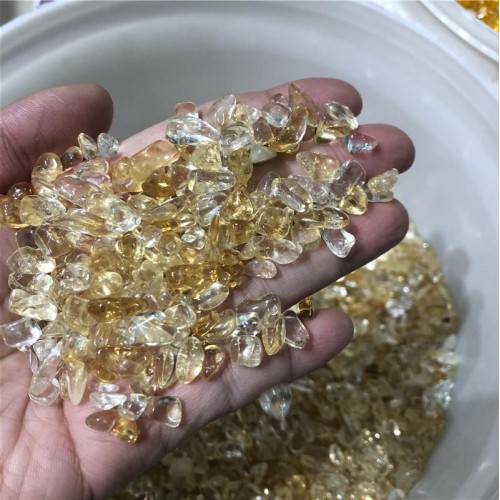 Natural Brazil Citrine Gravel Chips Wholesale