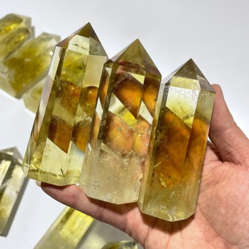 20 Pieces Fat Citrine Crystal Tower Point