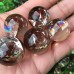 Small Smoky Quartz Spheres With Rainbow